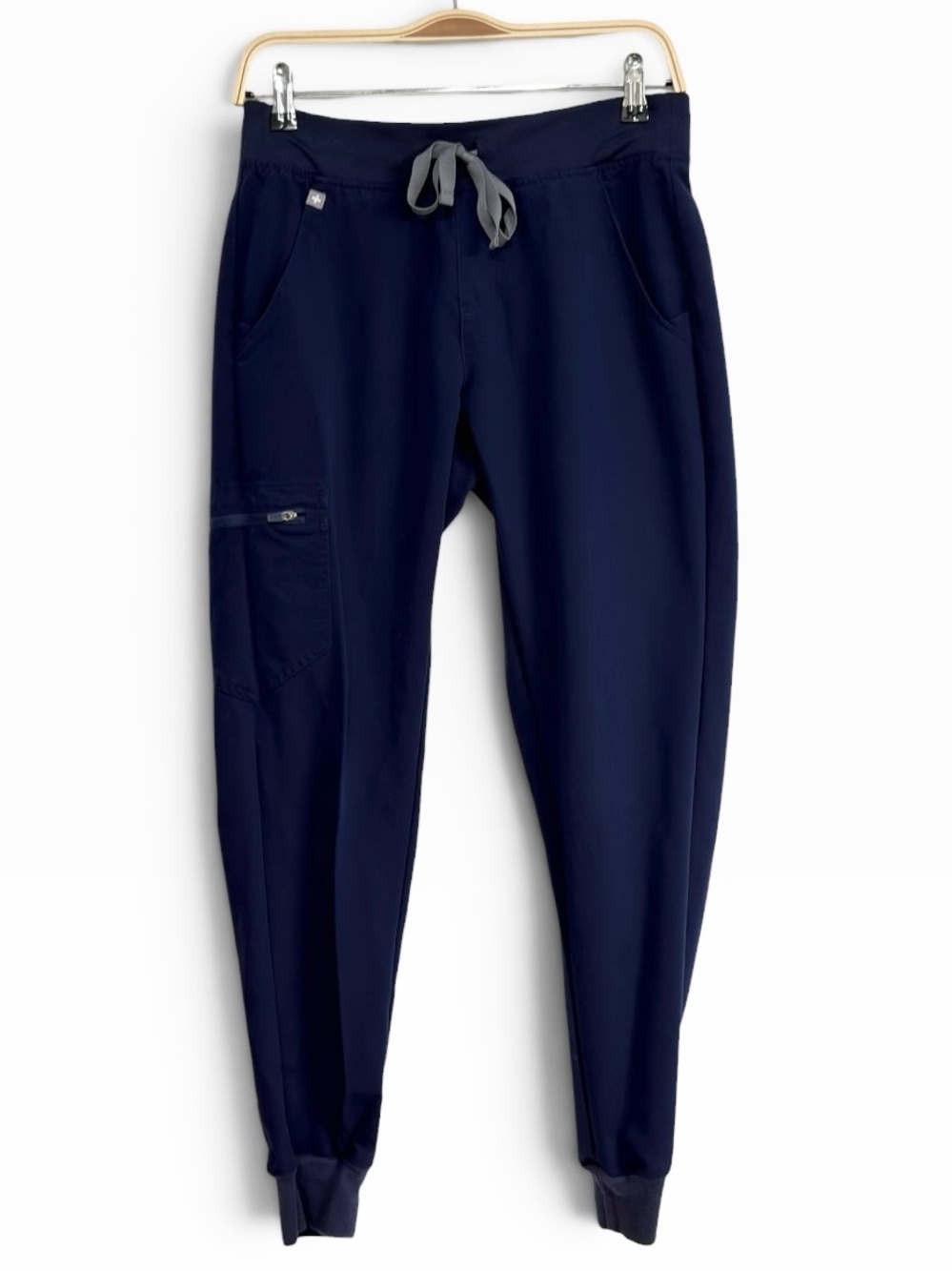 FIGS Zamora Jogger Scrub Pants Womens Small Navy Blue Technical Collection